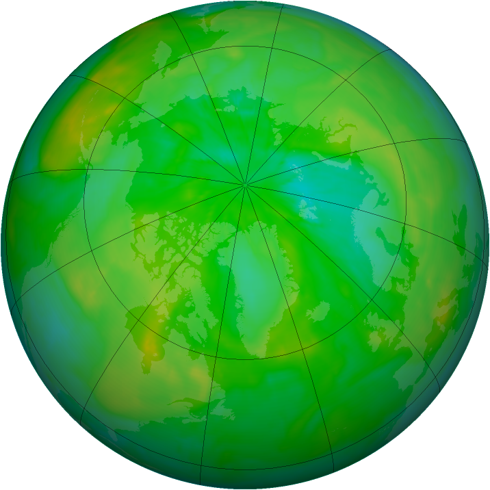 Arctic ozone map for 10 July 2014